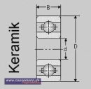 Keramik Kugellager 689 ZZ/C, 9x17x5, 689 ZZ/C 