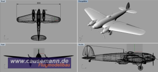 Heinkel H111  900mm Spannweite Full EPP