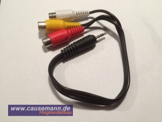 Power-AV-Kabel Klinkenstecker <-> 3x Cinch Buchse fr Power, Audio,Video