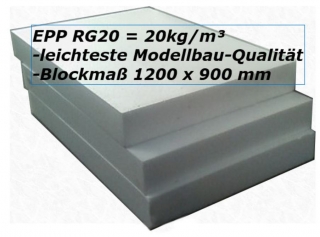 EPP Block / RG20 / 1200x900x150mm ** incl. Versand **