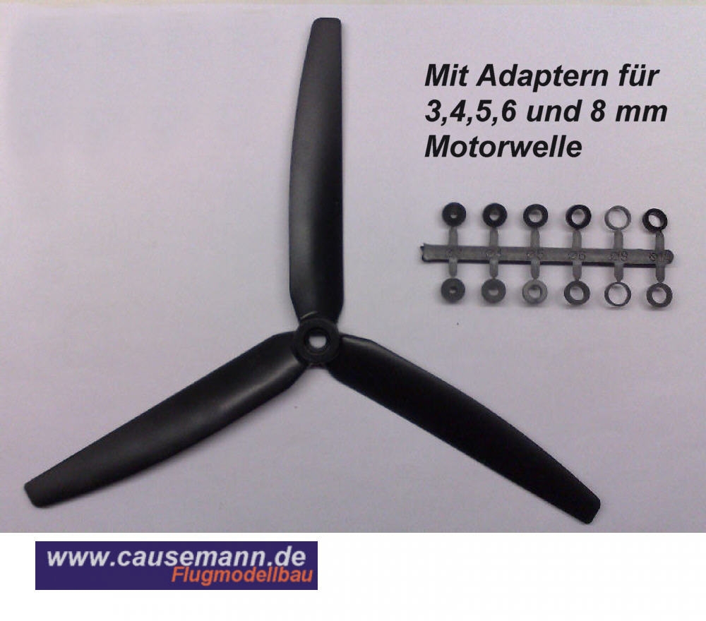 FMS 3-Blade Propeller 7x6 - FMSPROP038 Replacement For RC Warbird Planes