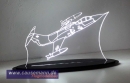 Starfighter F-104  / Acryl LED Display Aufsteller mit Motiv