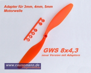 Propeller für Shockflyer Slowflyer Parkflyer GWS 8x4.3