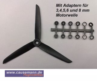 3-Blatt Propeller GWS 7x3.5 linksdrehend