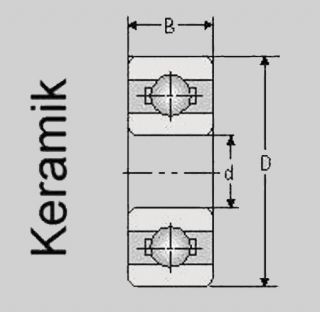 Keramik Kugellager 607 2RS/C, 7x19x6, 607 2RS/C