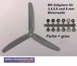 3-Blatt Propeller GWS 8x4 linksdrehend