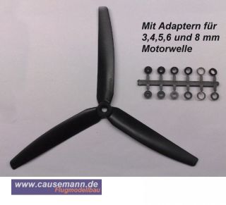 3-Blatt Propeller GWS 10x6 linksdrehend