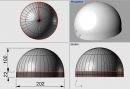 Haube für Multicopter D202 Polystyrol 1.5mm, weiß