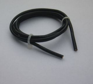 Silikonlitze / Silikonkabel 2,5mm², AWG14, schwarz, 1m
