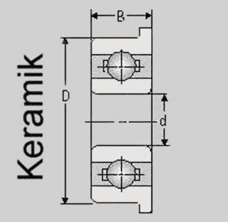 Keramik Kugellager MF74 ZZ/C, 4x7x2,5, MF 74 ZZ/C