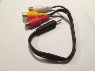 Power-AV-Kabel Klinkenstecker <-> 3x Cinch Buchse für Power, Audio,Video