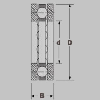 Axial Kugellager /Drucklager F7-13M, 7x13x5, F7-13M