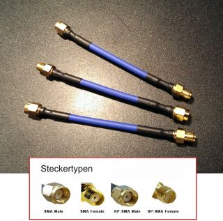 Adapterkabel, viele Versionen, RG402-Kabel steif