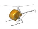 Hughes 300 Haube und Tanks  für 330er RC-Hubschrauber