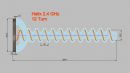 Helix Antenne 12-Turn, 2.4 GHz, LHCP oder RHCP