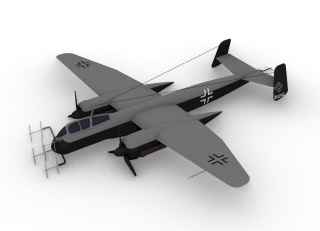 Heinkel He-219 Uhu, 1400mmSpannweite, gefrst, Full EPP