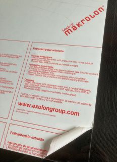 Tiefziehmaterial Makrolon klar 3mm x 390mm x 590mm