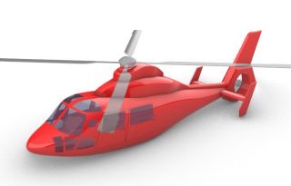 Eurocopter AS365 Dauphin / STL-Datei oder kpl. 3D-Ausdruck durch Causemann