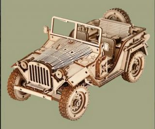 Holzbausatz Puzzle Army Jeep