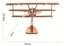 Holzbausatz Flugzeug Dreidecker