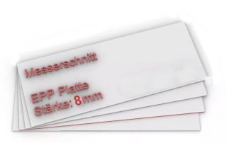 EPP- Platte, Messerschnitt, 8 x 840 x 320mm, RG20 weiß