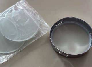 Mattglasscheibe rund 45 x 2 mm - Ersatzteil Glasscheibe Halogenleuchte