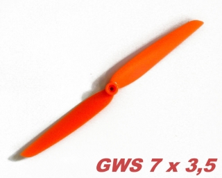 Propeller für Shockflyer Slowflyer Parkflyer GWS  7x3.5 orange