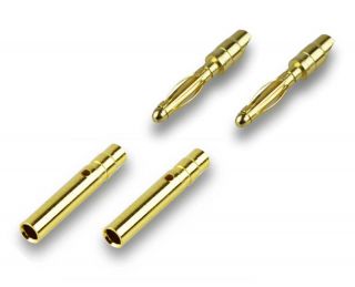 Goldstecker, 2mm, 2 Paare